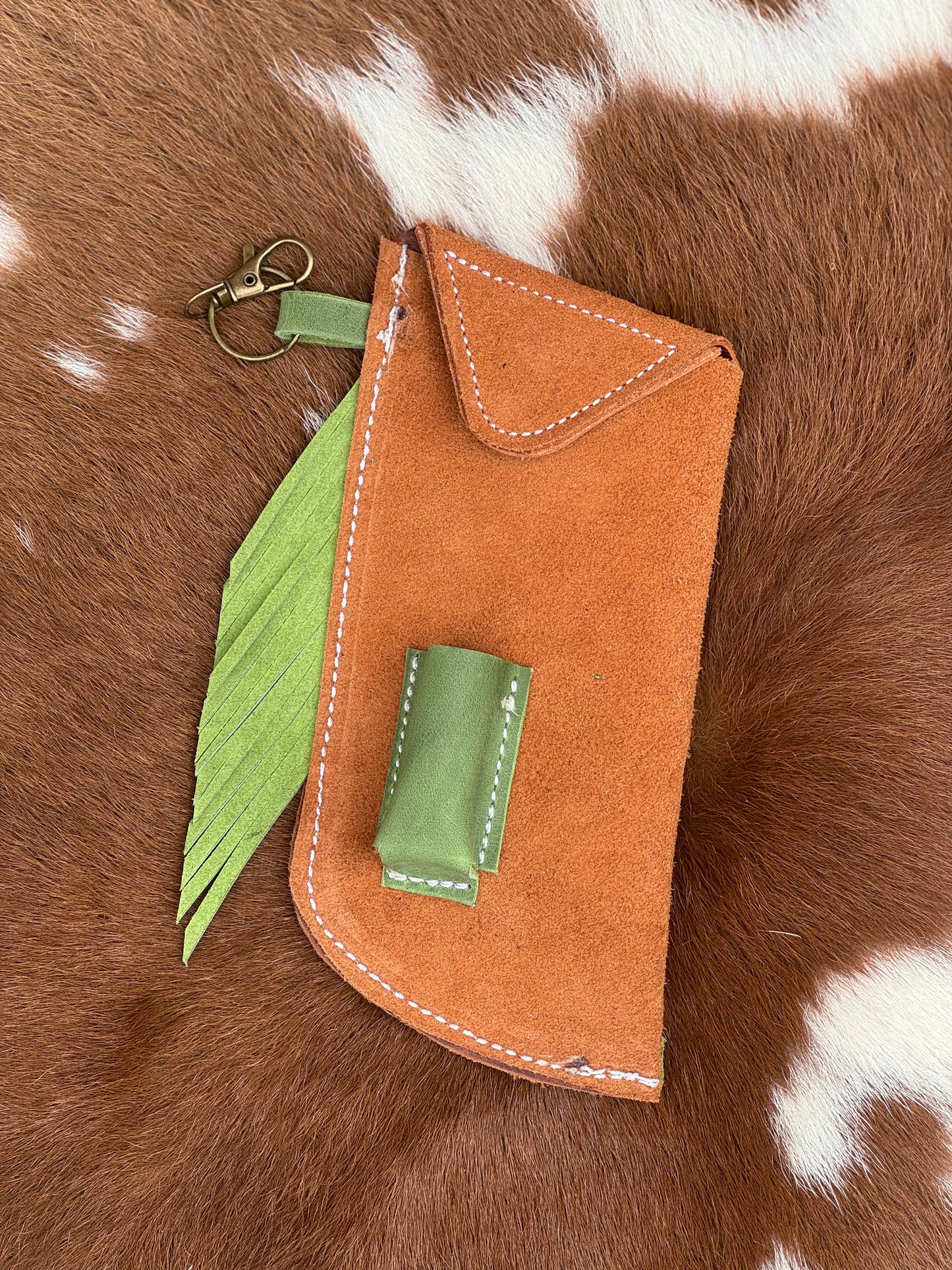 Chap-Stick Sunglass Holder Green & Brown