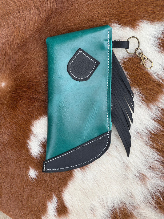 Chap-Stick Sunglass Holder Black & Turquoise