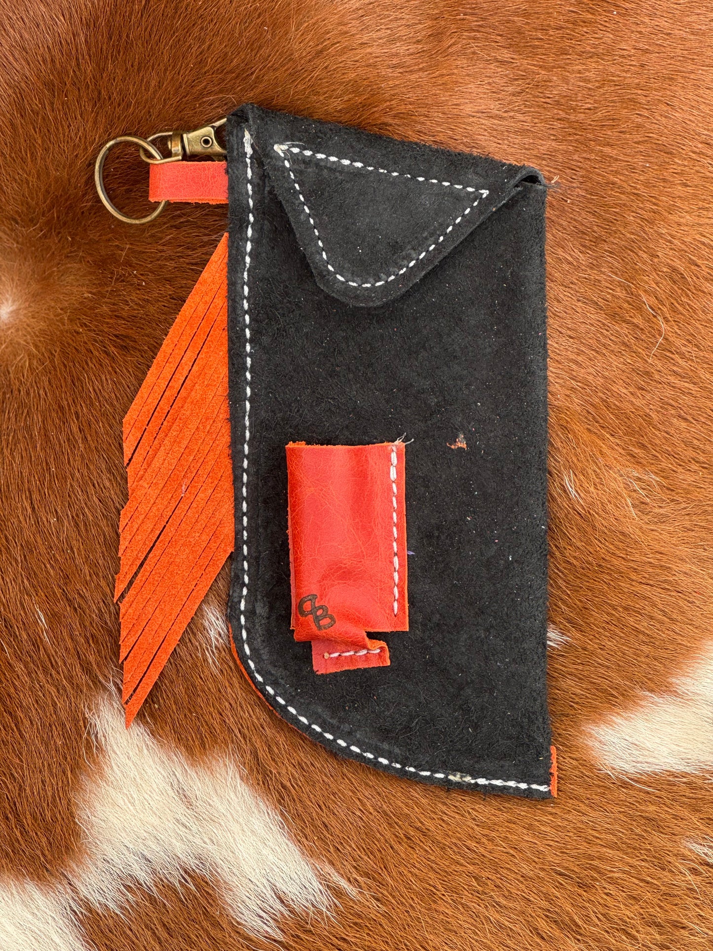 Chap-Stick Sunglass Holder Black & Orange