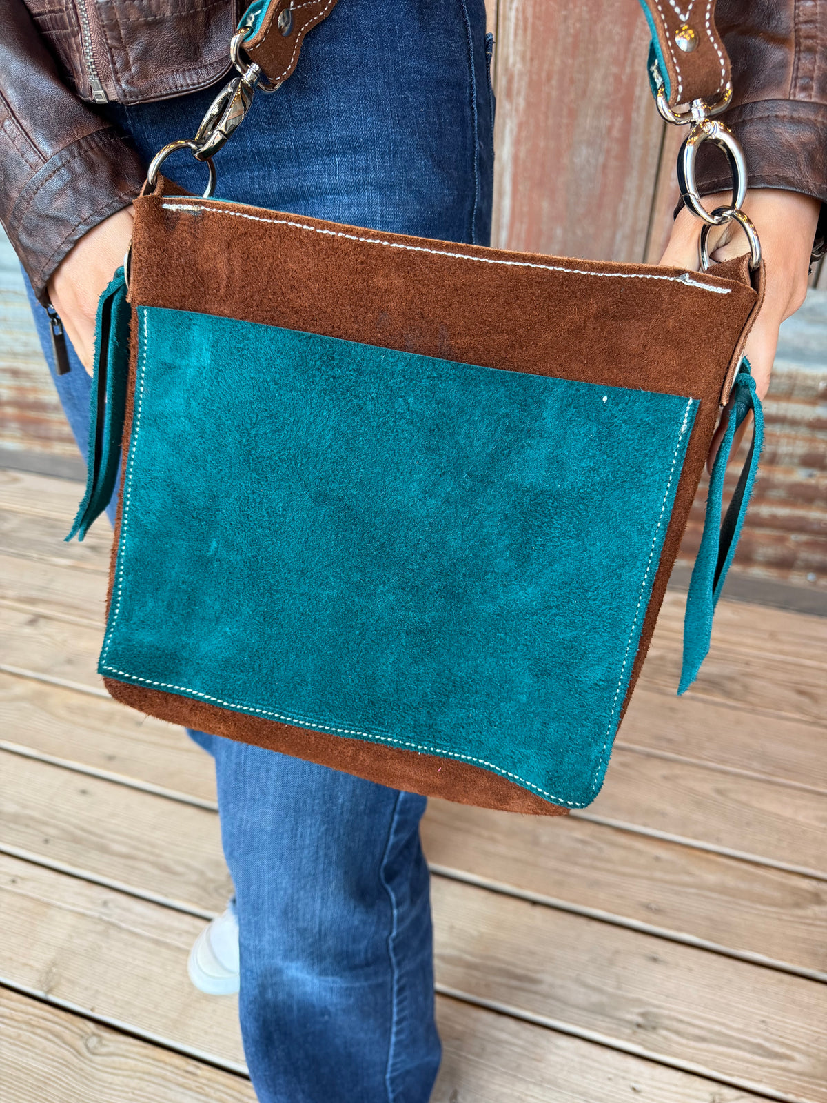 Floral Basketweave Purse