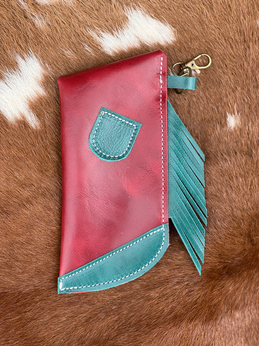 Chap-Stick Sunglass Holder Turquoise and Cherry