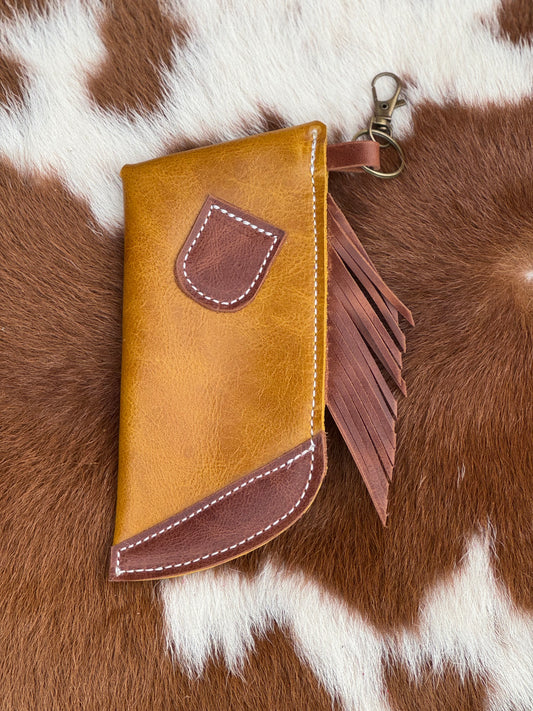 Chap-Stick Sunglass Holder Yellow & Brown