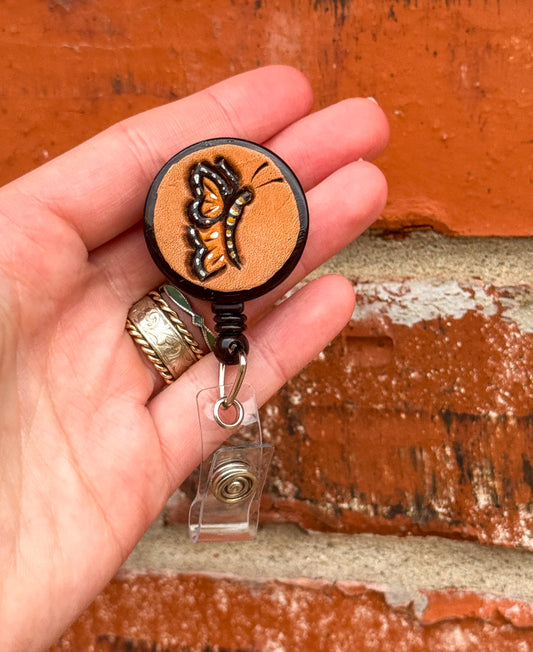 Butterfly badge reel