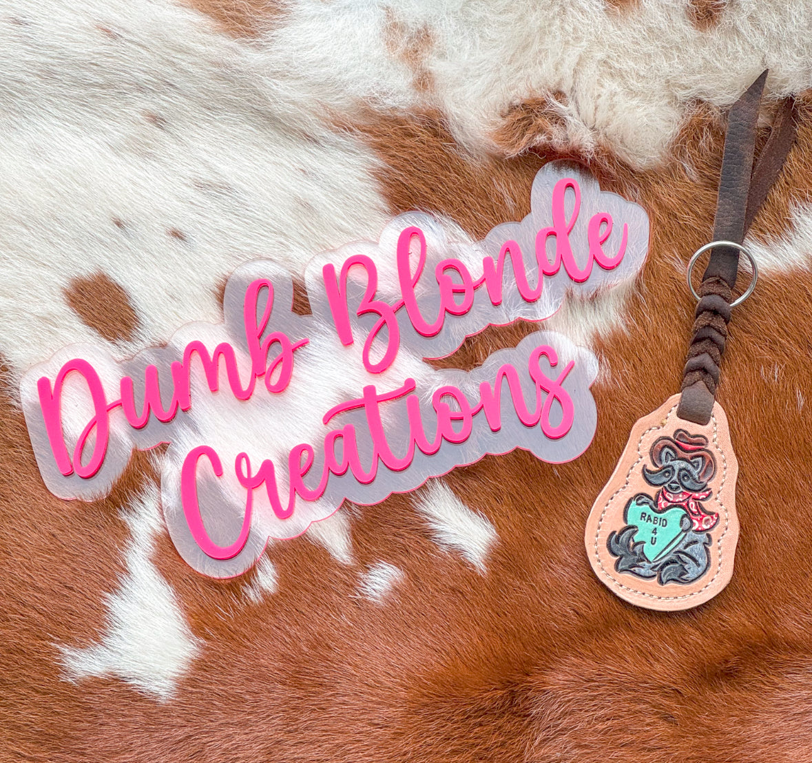 Rabid 4 U raccoon keychain/ purse charm