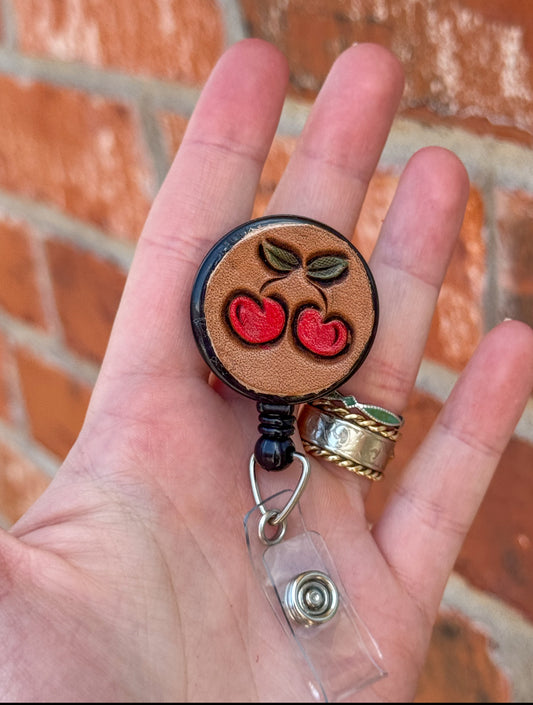 Little cherries badge reel