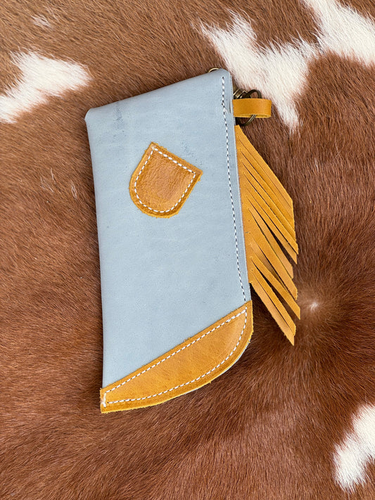 Chap-Stick Sunglass Holder Yellow & Dusty Blue