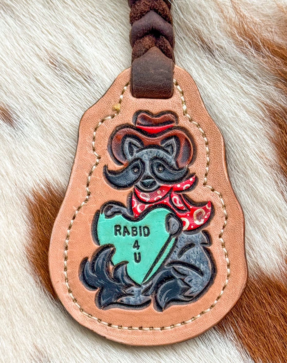 Rabid 4 U raccoon keychain/ purse charm