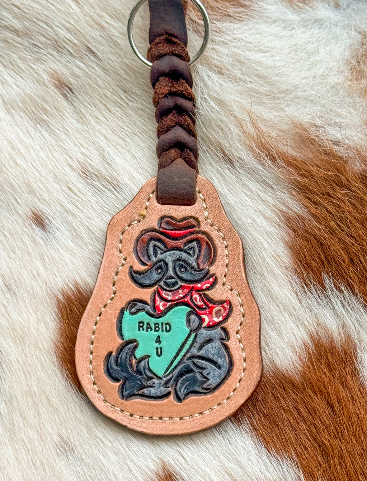 Rabid 4 U raccoon keychain/ purse charm
