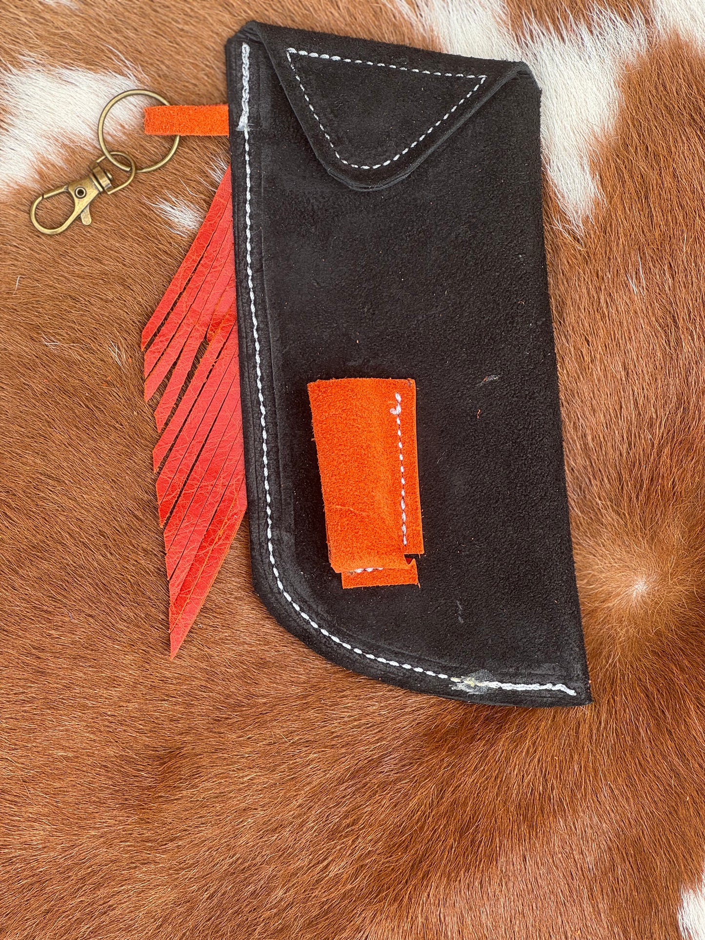 Chap-Stick Sunglass Holder Orange & Black