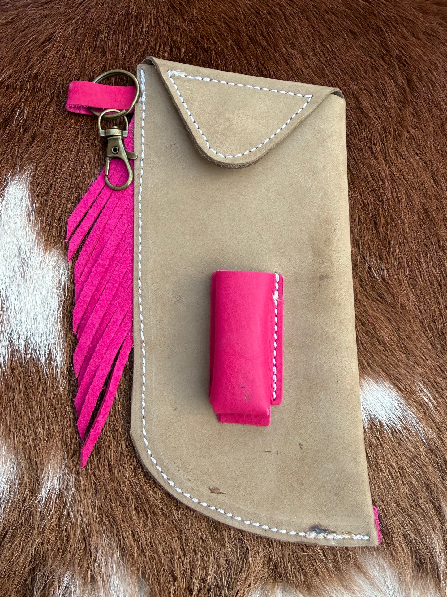 Mini Chap Sage & Hot Pink