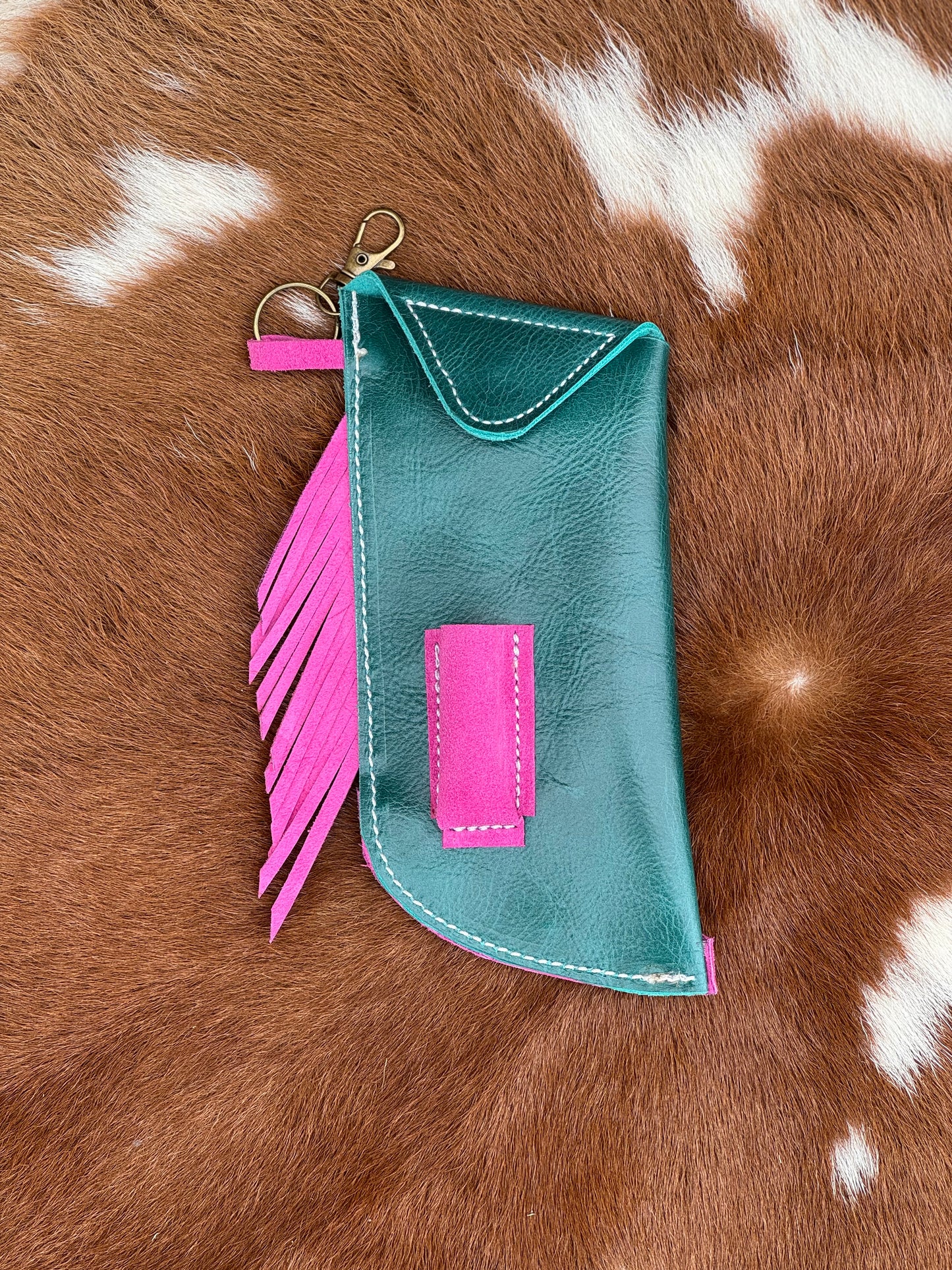Chap-Stick Sunglass Holder Pink & Turquoise