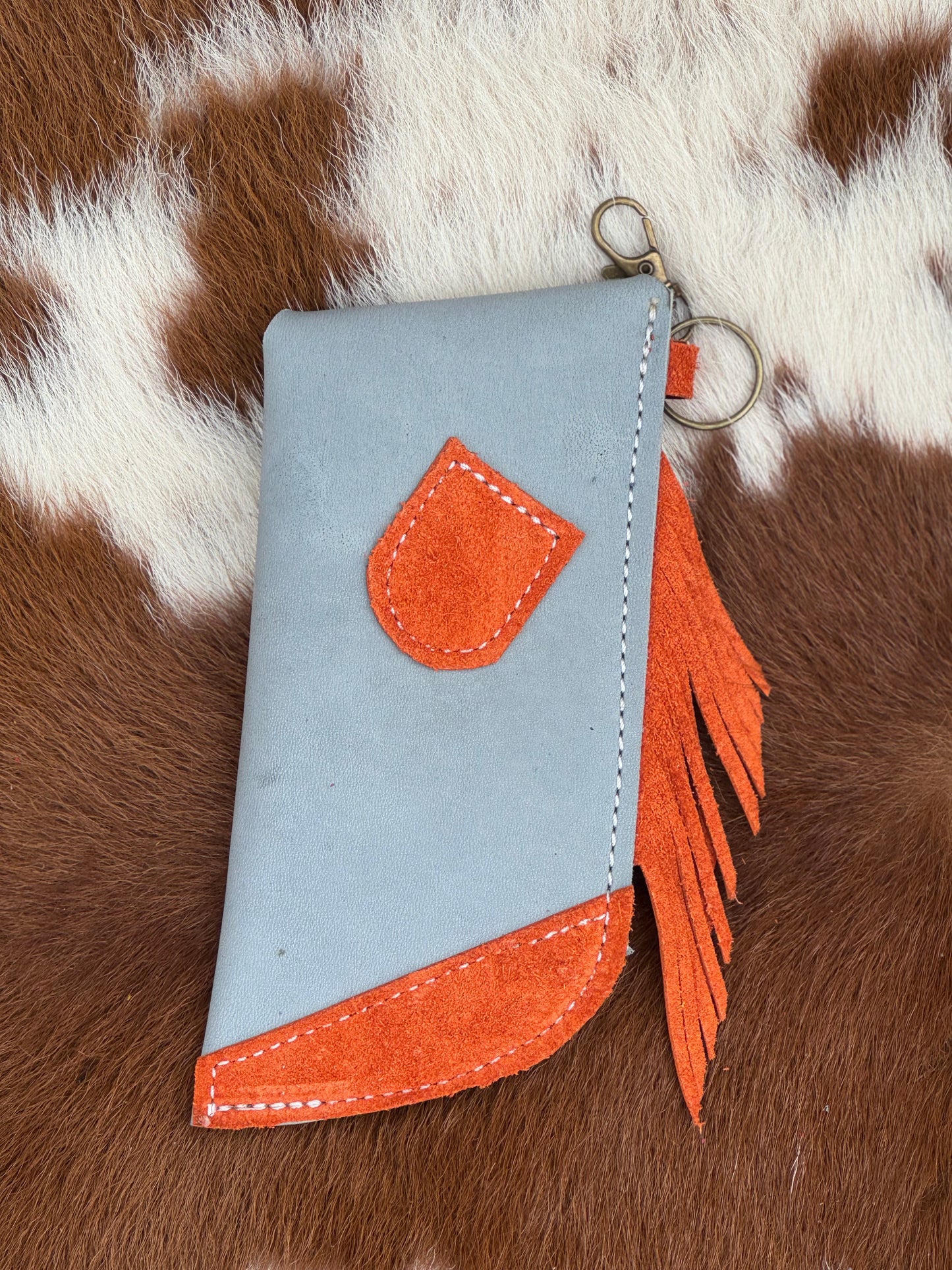 Chap-Stick Sunglass Holder Dusty Blue & Orange