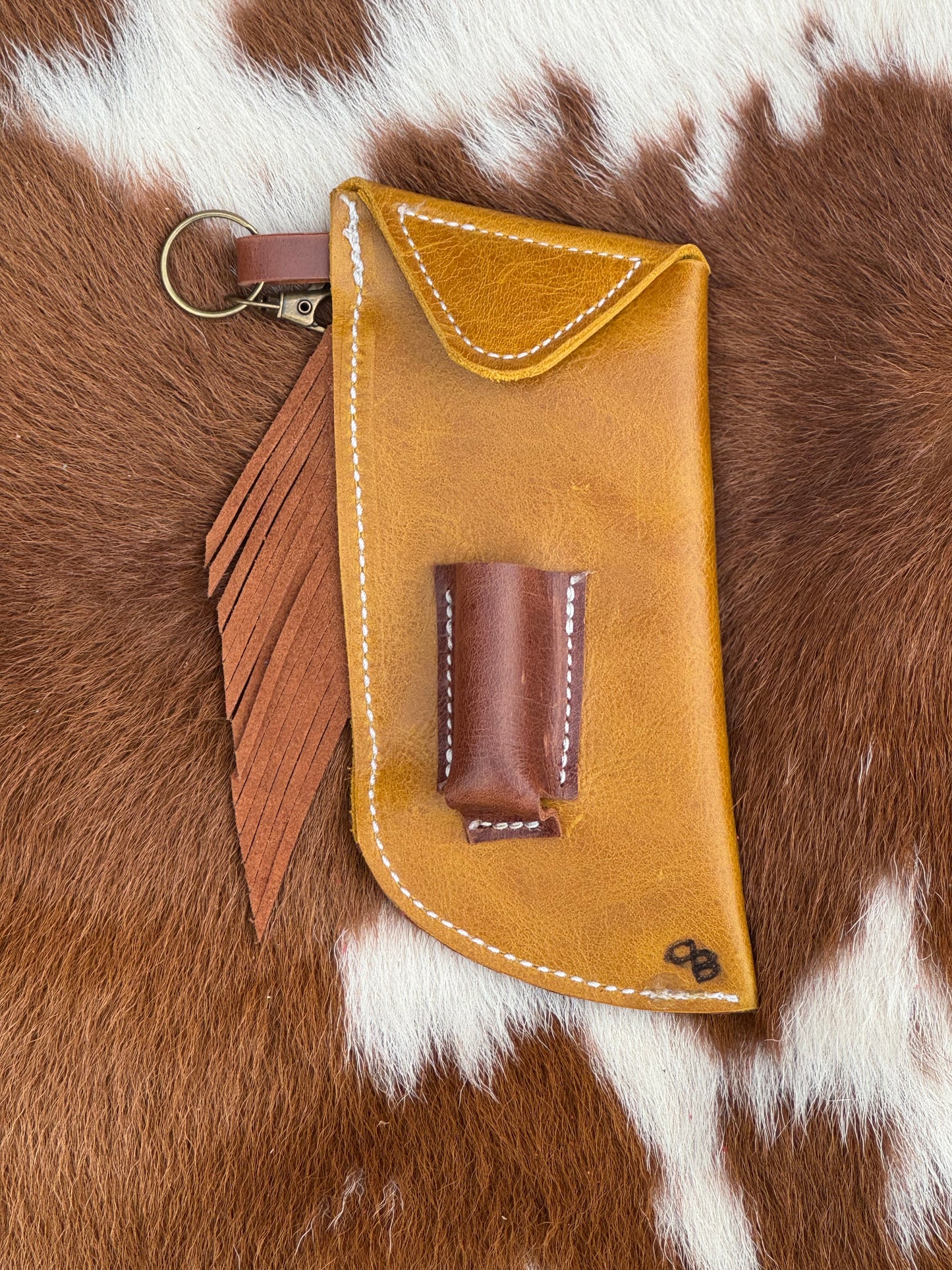 Chap-Stick Sunglass Holder Yellow & Brown