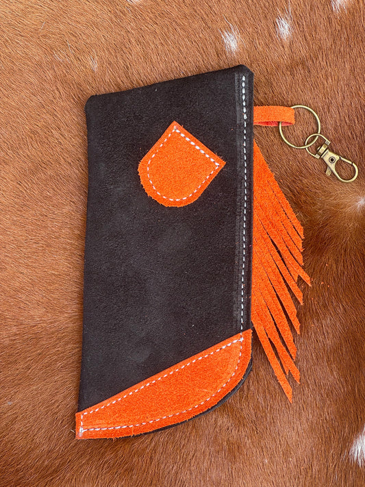Chap-Stick Sunglass Holder Orange & Black