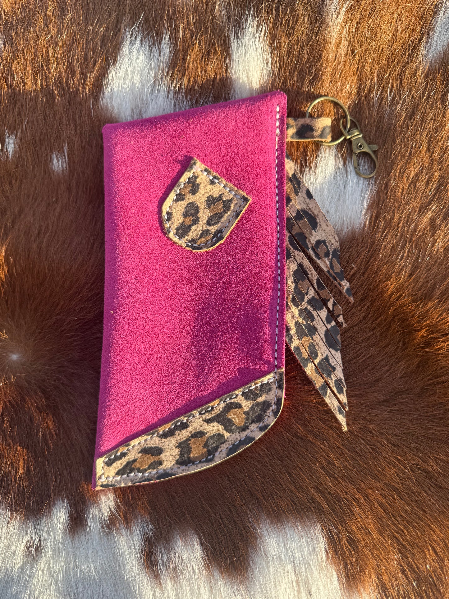 Chap-Stick Sunglass Holder pink & cheetah