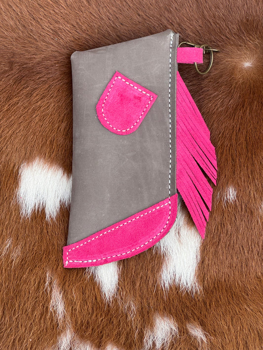 Chap-Stick Sunglass Holder Gray & Pink