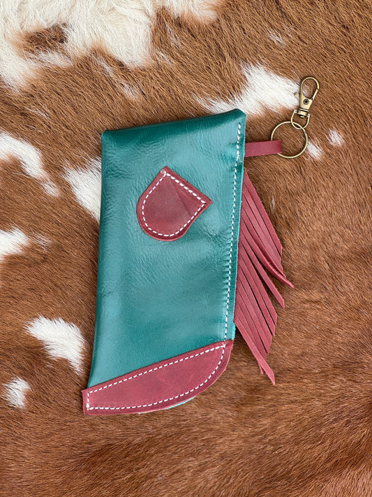 Chap-Stick Sunglass Holder Maroon & Turquoise