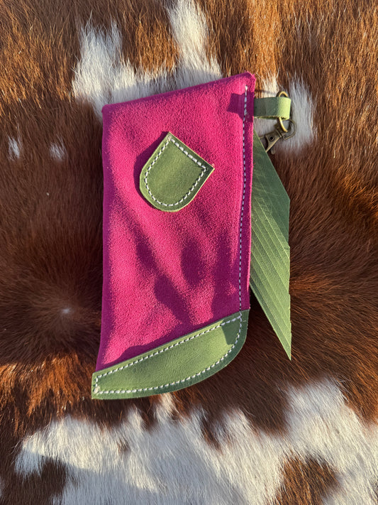 Chap-Stick Sunglass Holder pink & Green