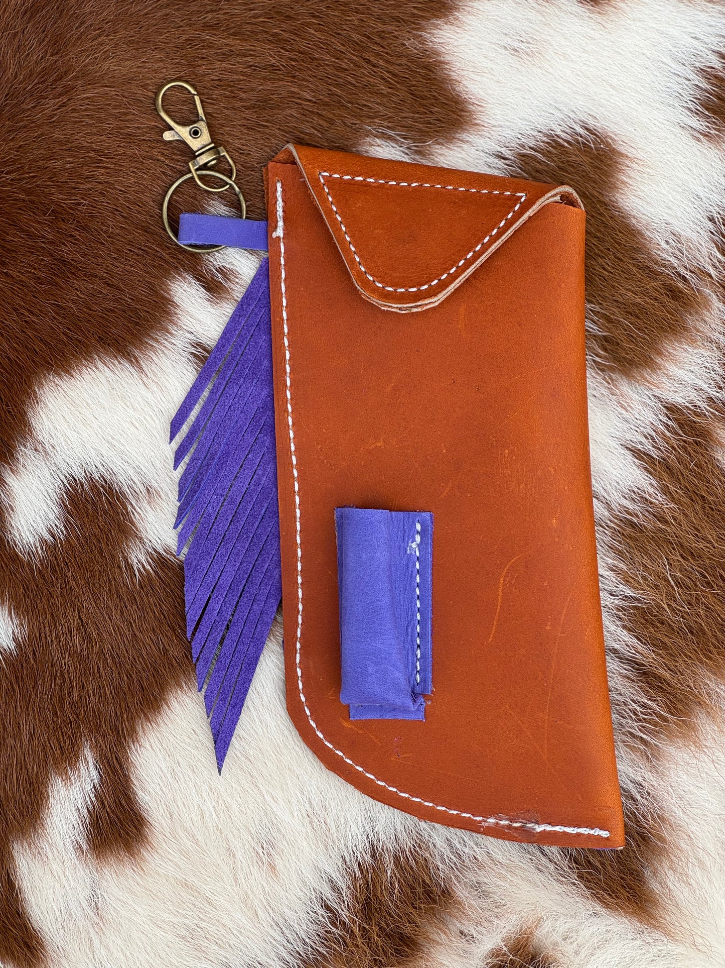 Chap-Stick Sunglass Holder Purple & Rust