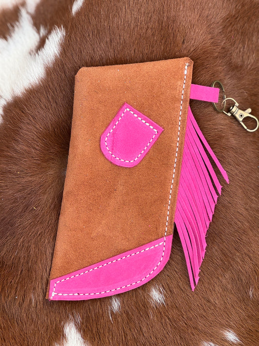 Chap-Stick Sunglass Holder Brown & Pink