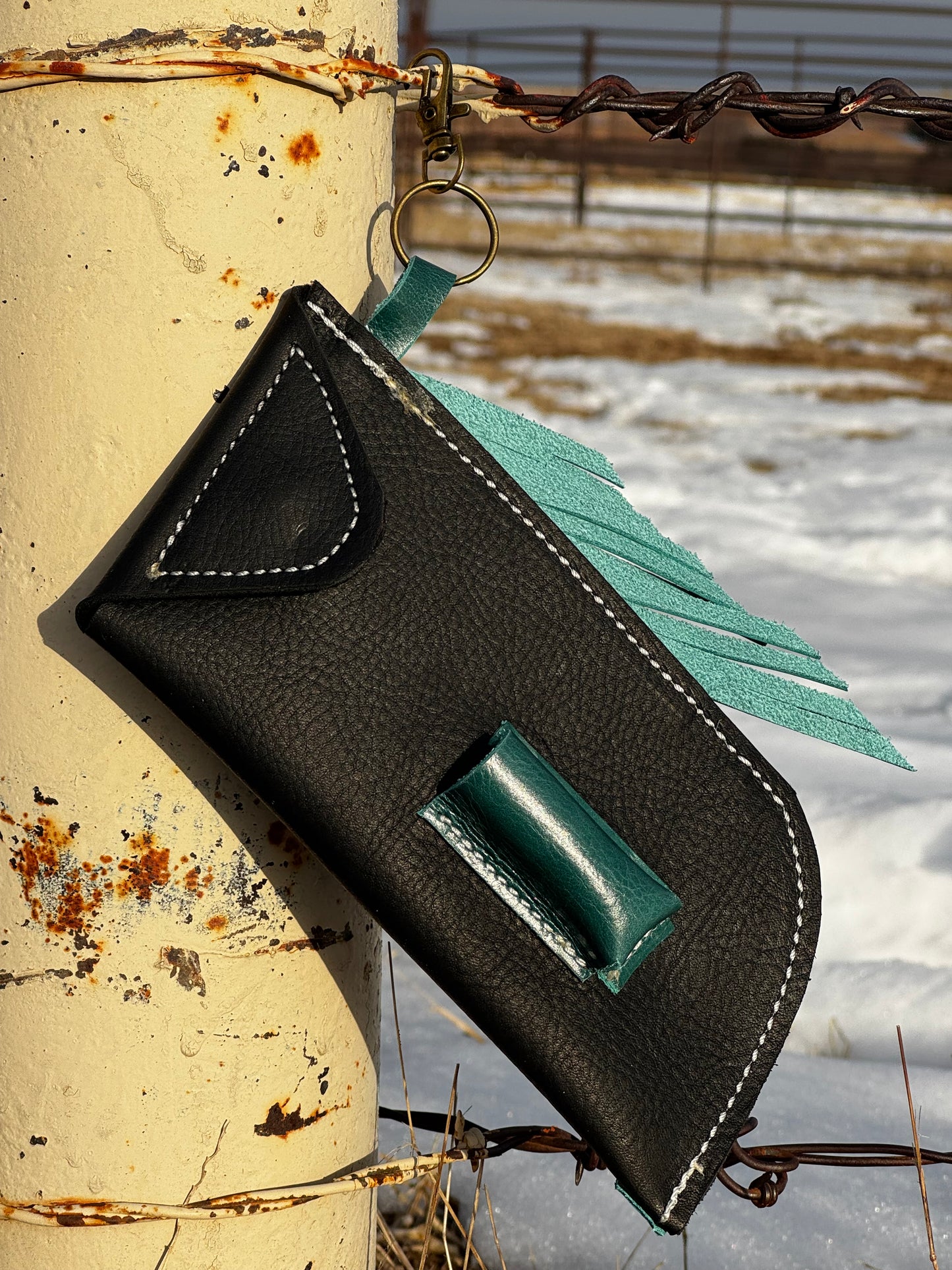 Black and Turquoise Heart Chap