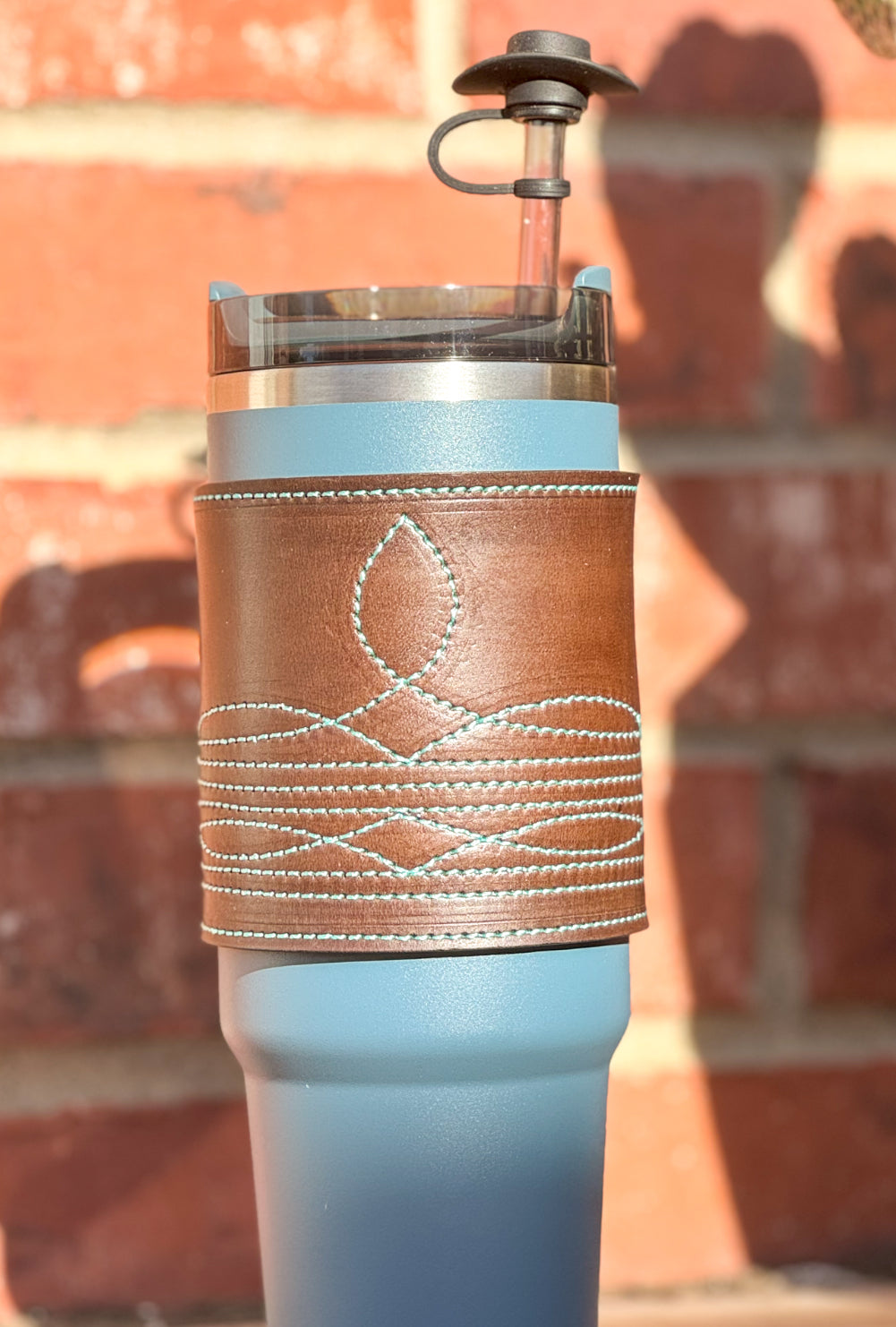 Chocolate Boot Stitch 30 oz Tumbler Wrap