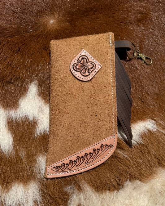 Tooled Mini Chap Peanut & Brown