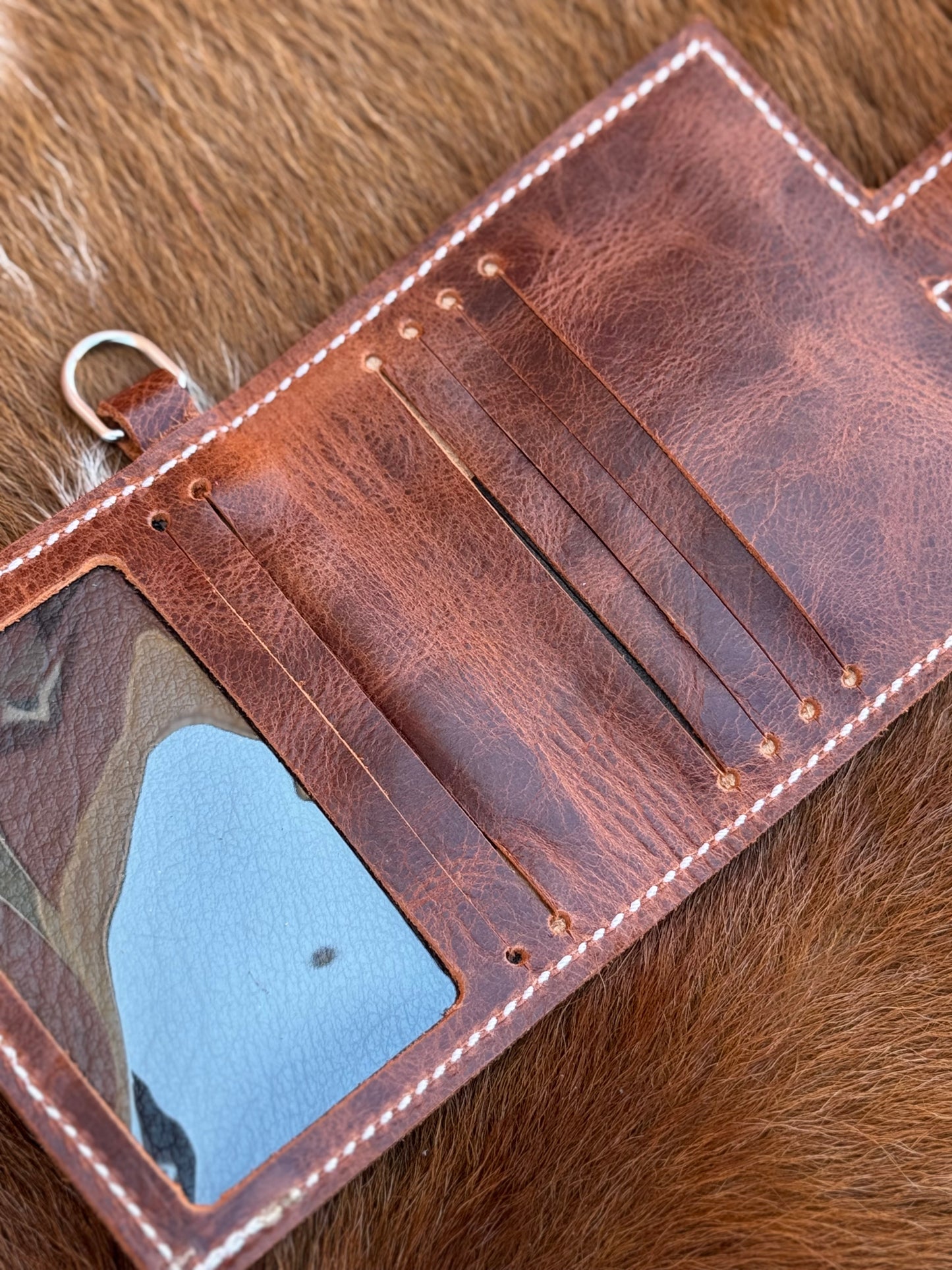 Turquoise Feather Mini Wallet