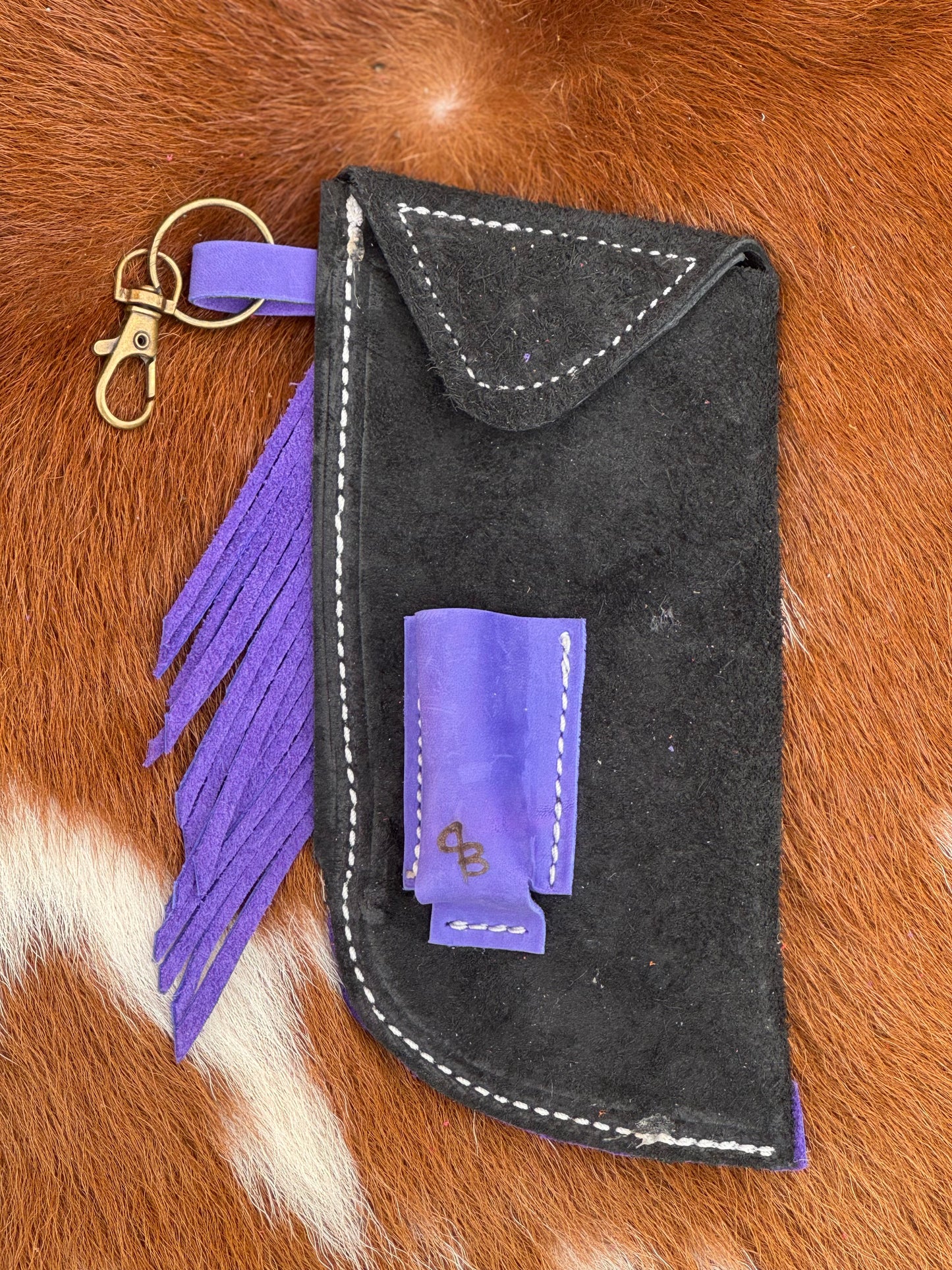 Chap-Stick Sunglass Holder Black & Purple
