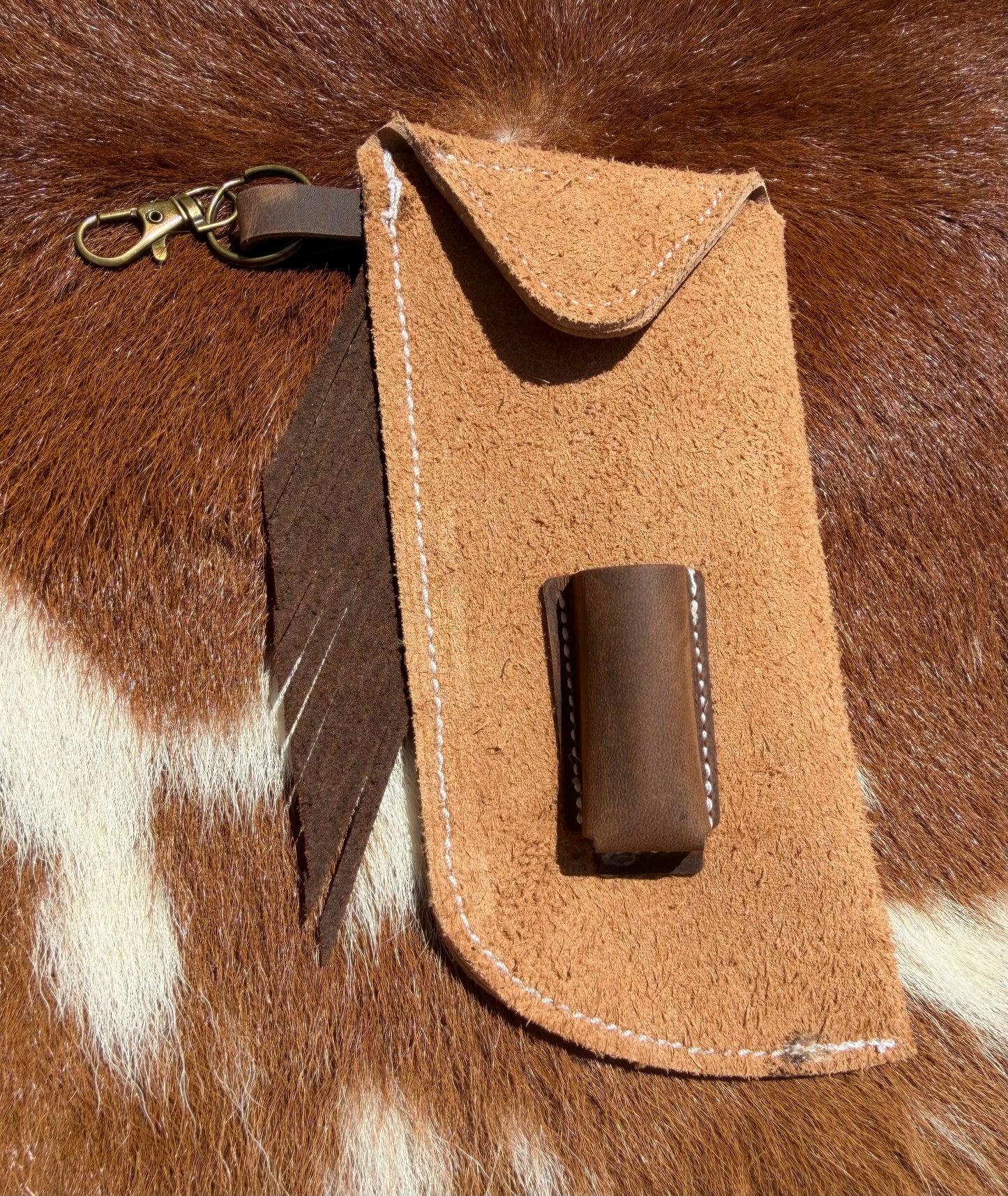 Tooled Mini Chap Peanut & Brown