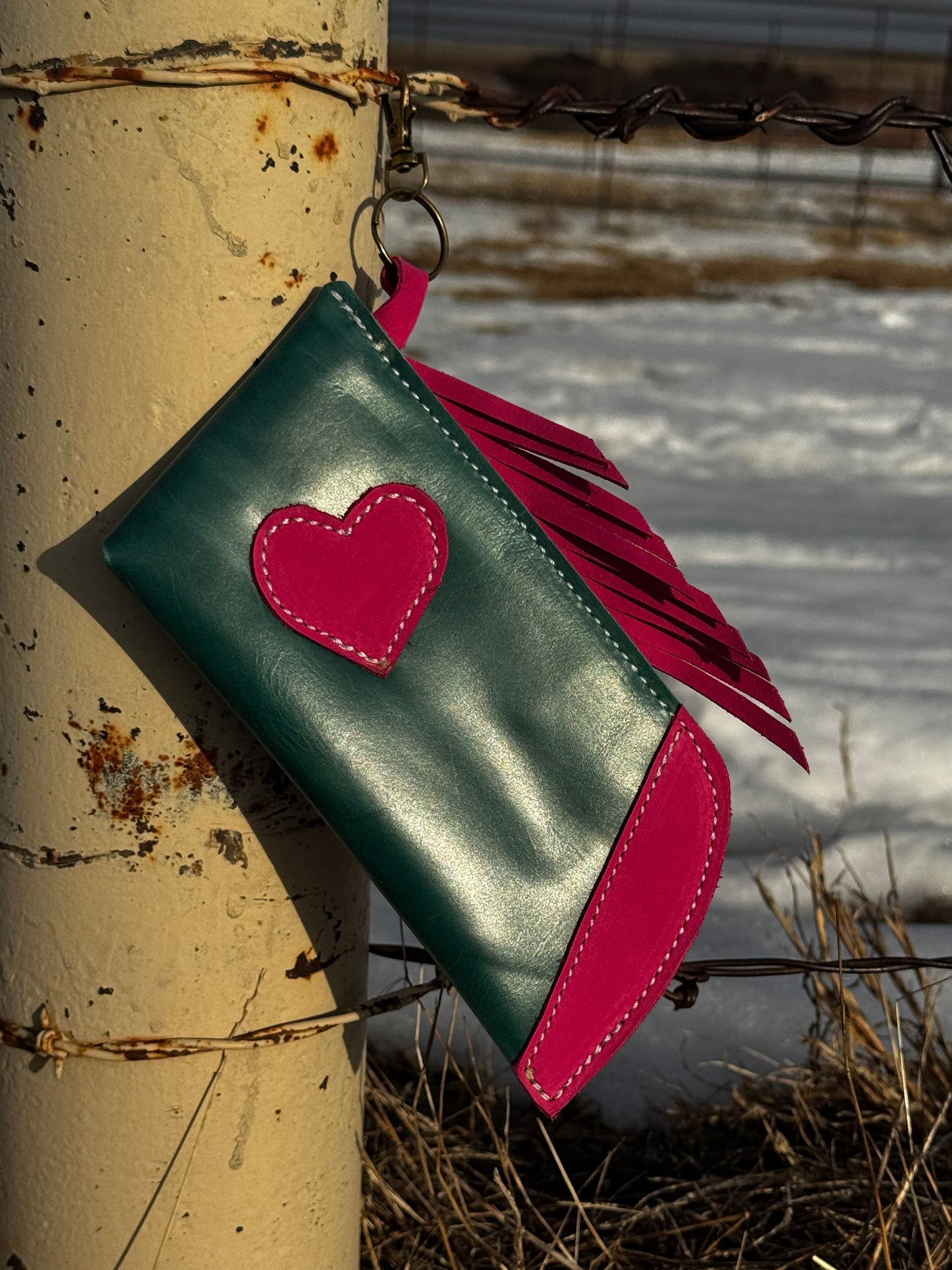 Turquoise and Pink Heart Chap