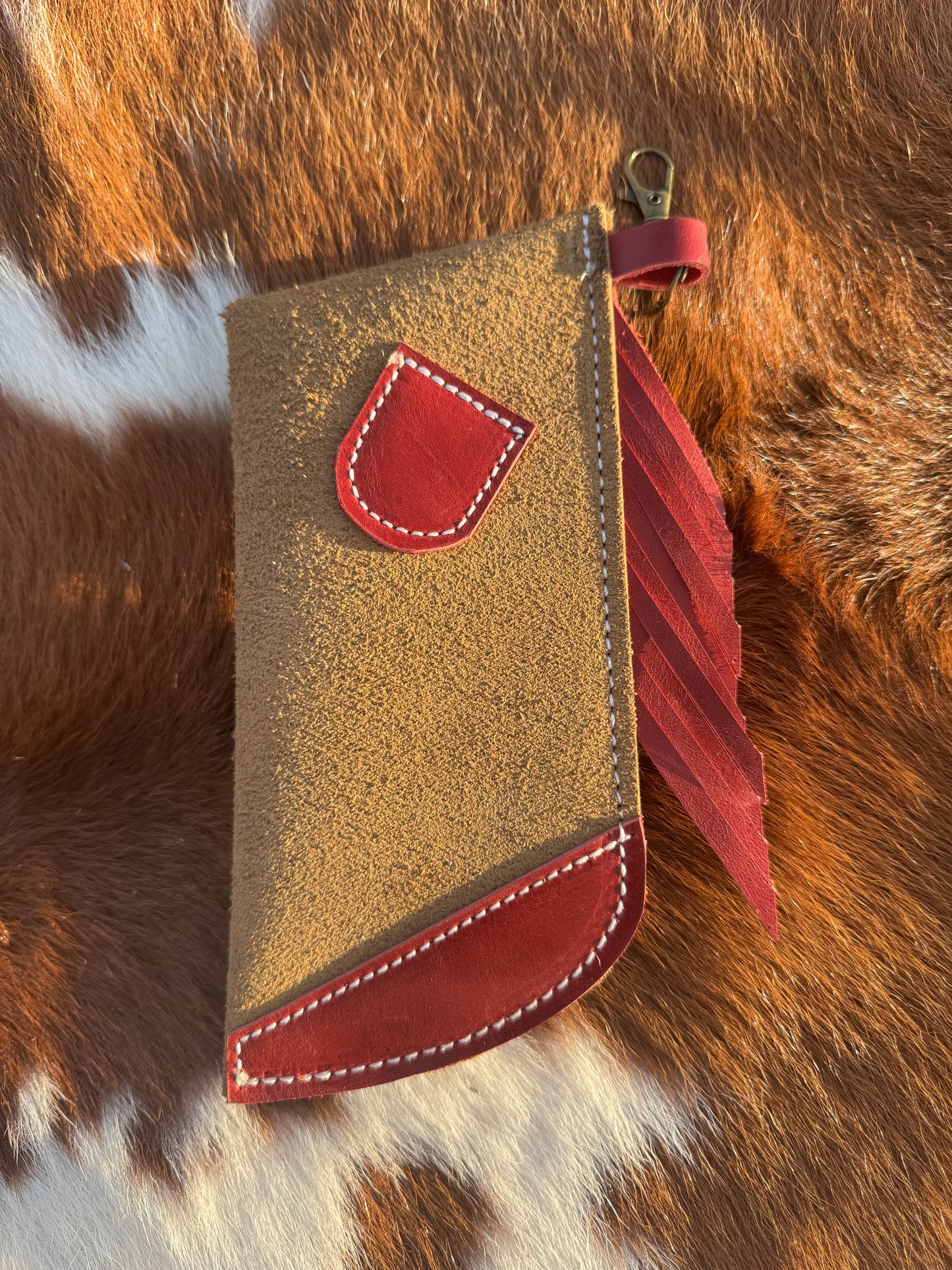 Chap-Stick Sunglass Holder Taupe & Cherry