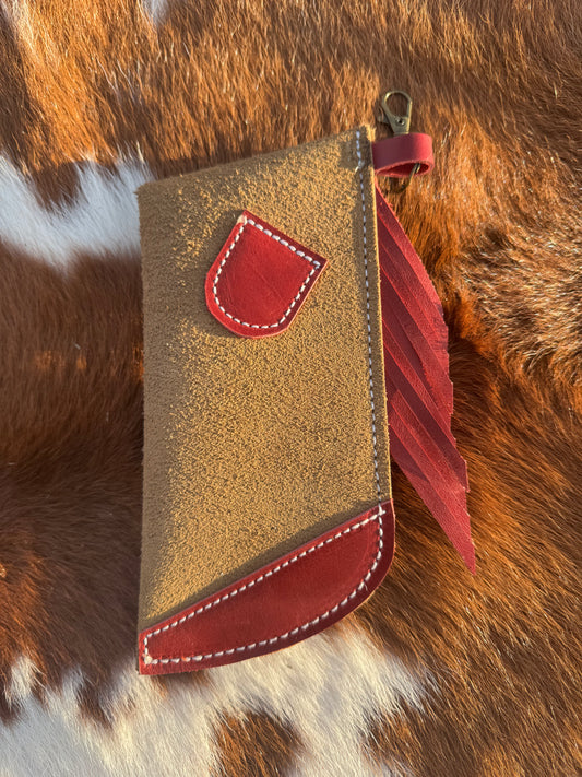 Chap-Stick Sunglass Holder Taupe & Cherry