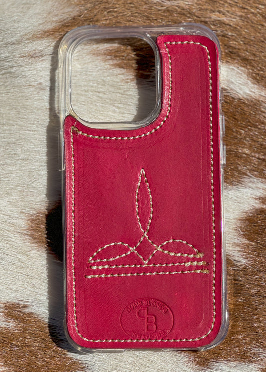 Fuchsia Boot Stitch iPhone 15 Pro Case