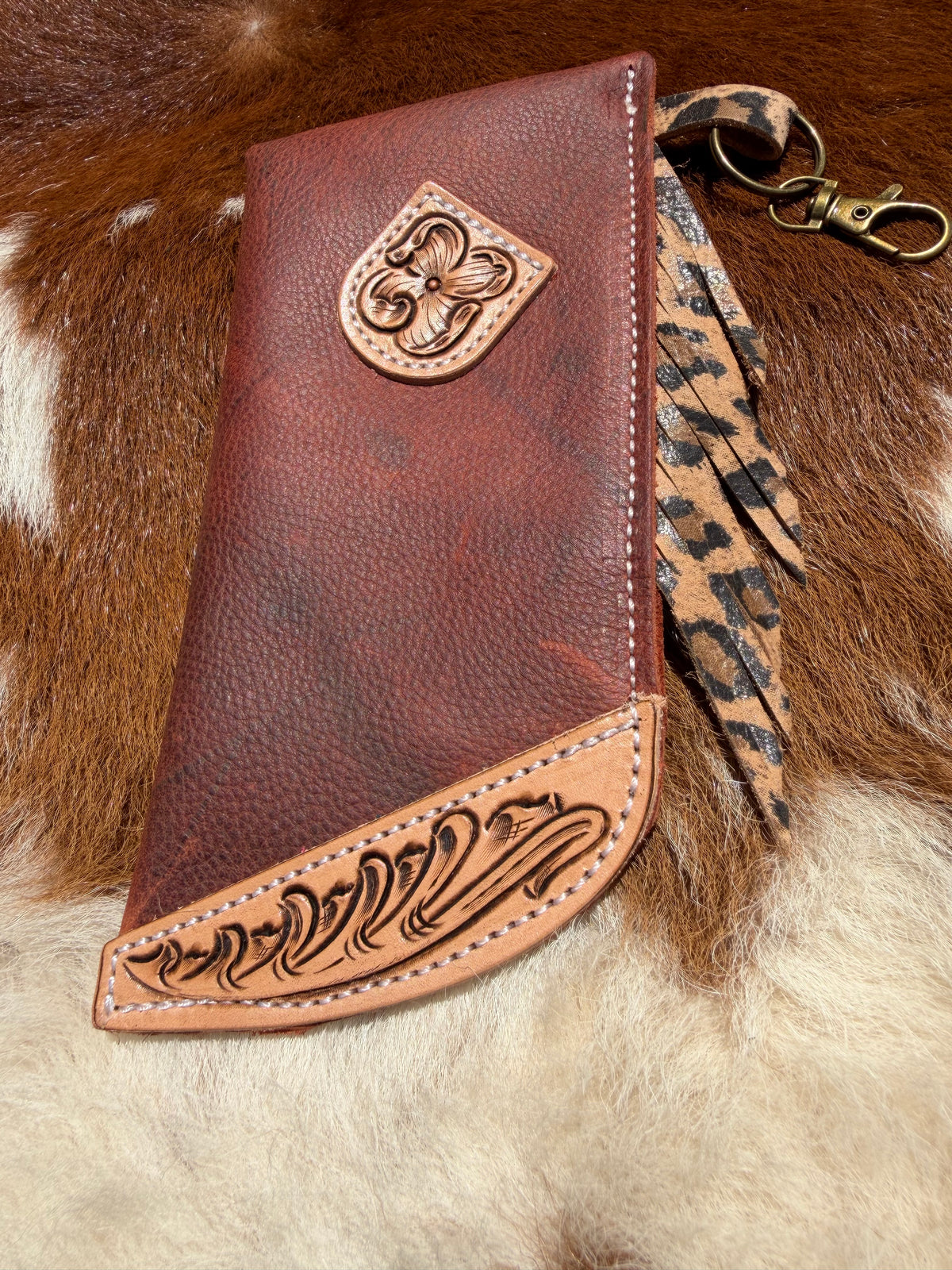 Tooled Mini Chap Ginger & Cheetah
