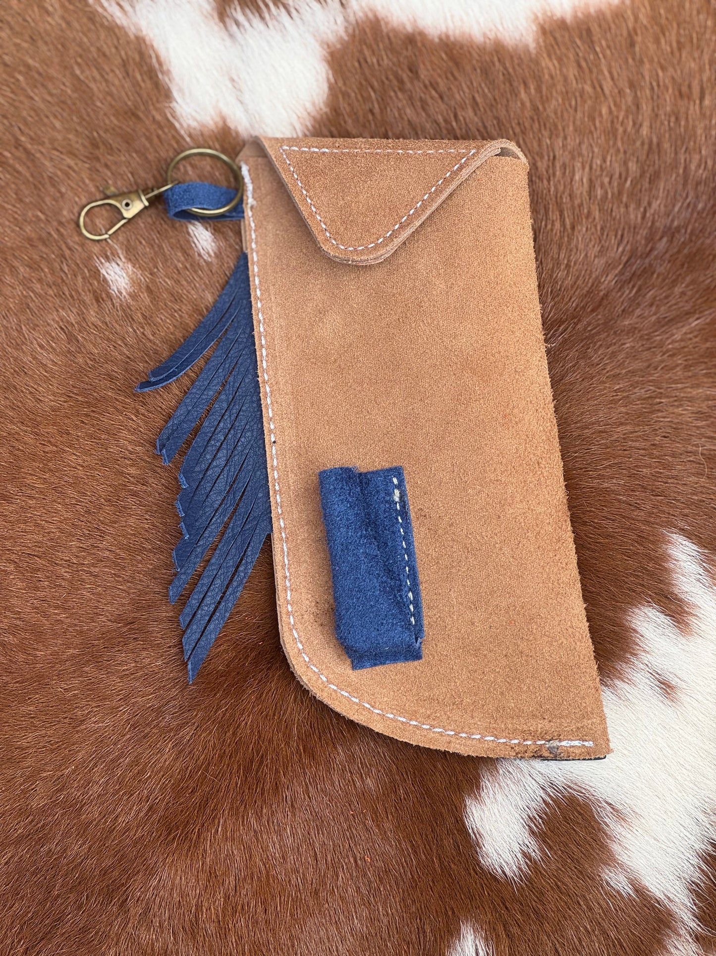 Chap-Stick Sunglass Holder Navy & Peanut