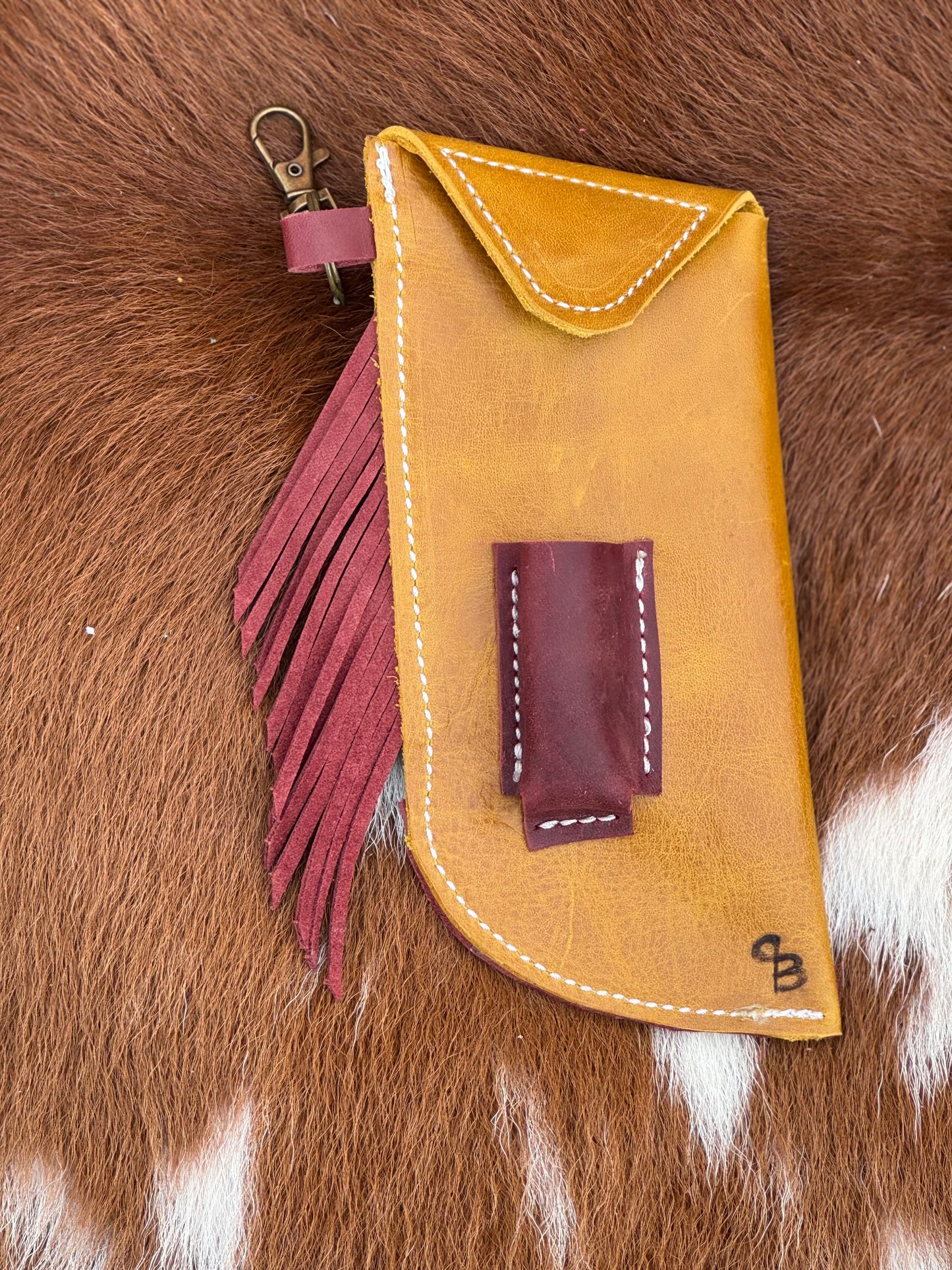 Chap-Stick Sunglass Holder Yellow & Maroon