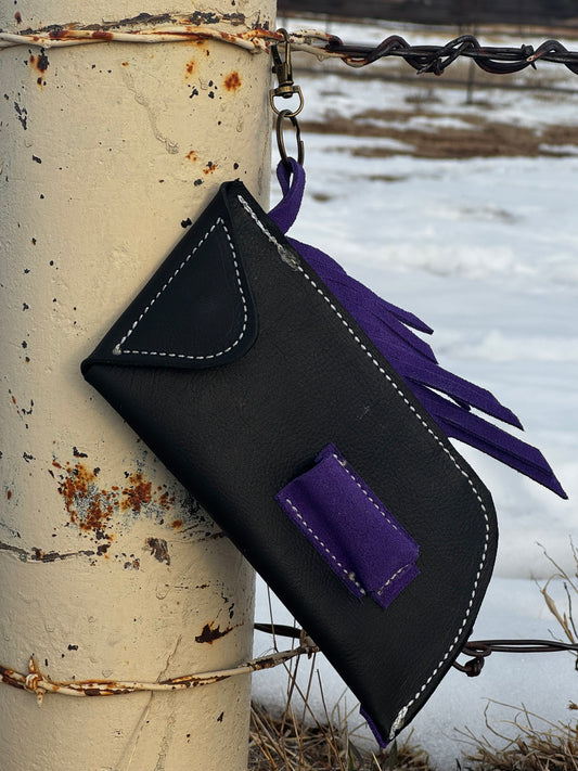 Black and Purple Turquoise Heart Chap