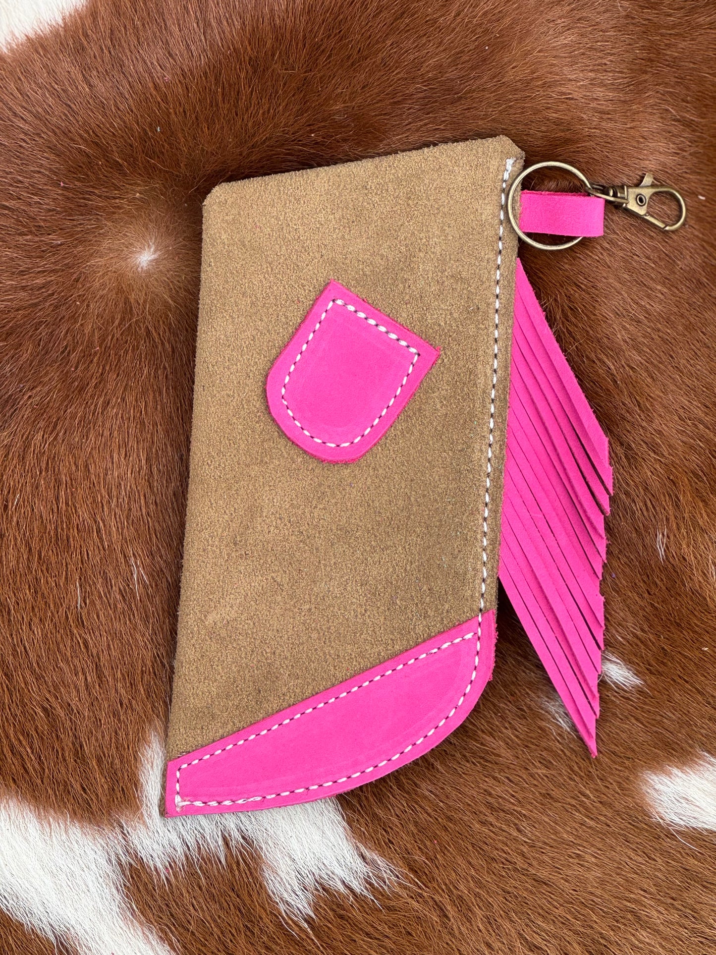 Chap-Stick Sunglass Holder Taupe & Pink