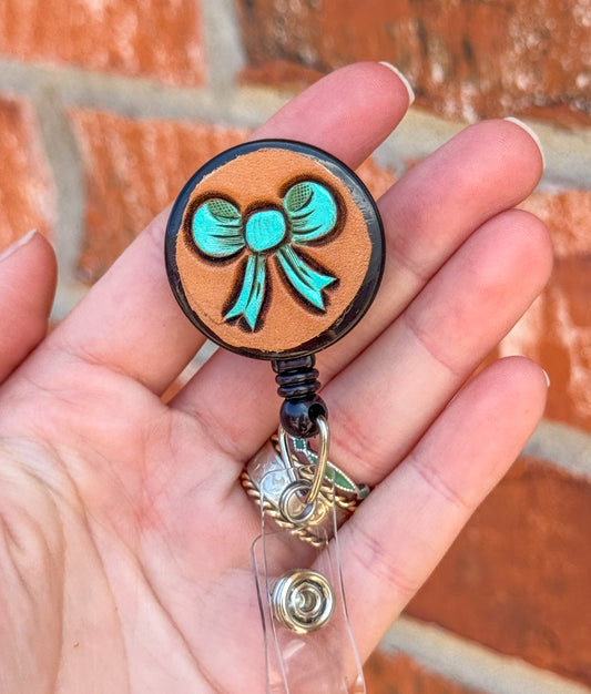 Mint Bow badge reel
