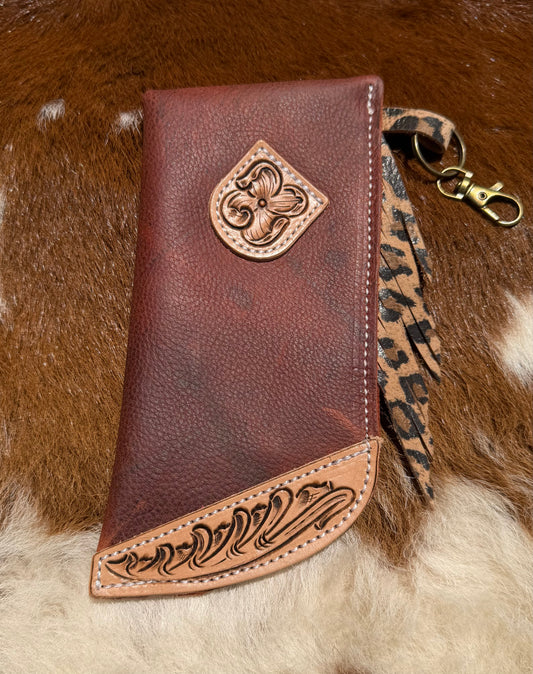 Tooled Mini Chap Ginger & Cheetah