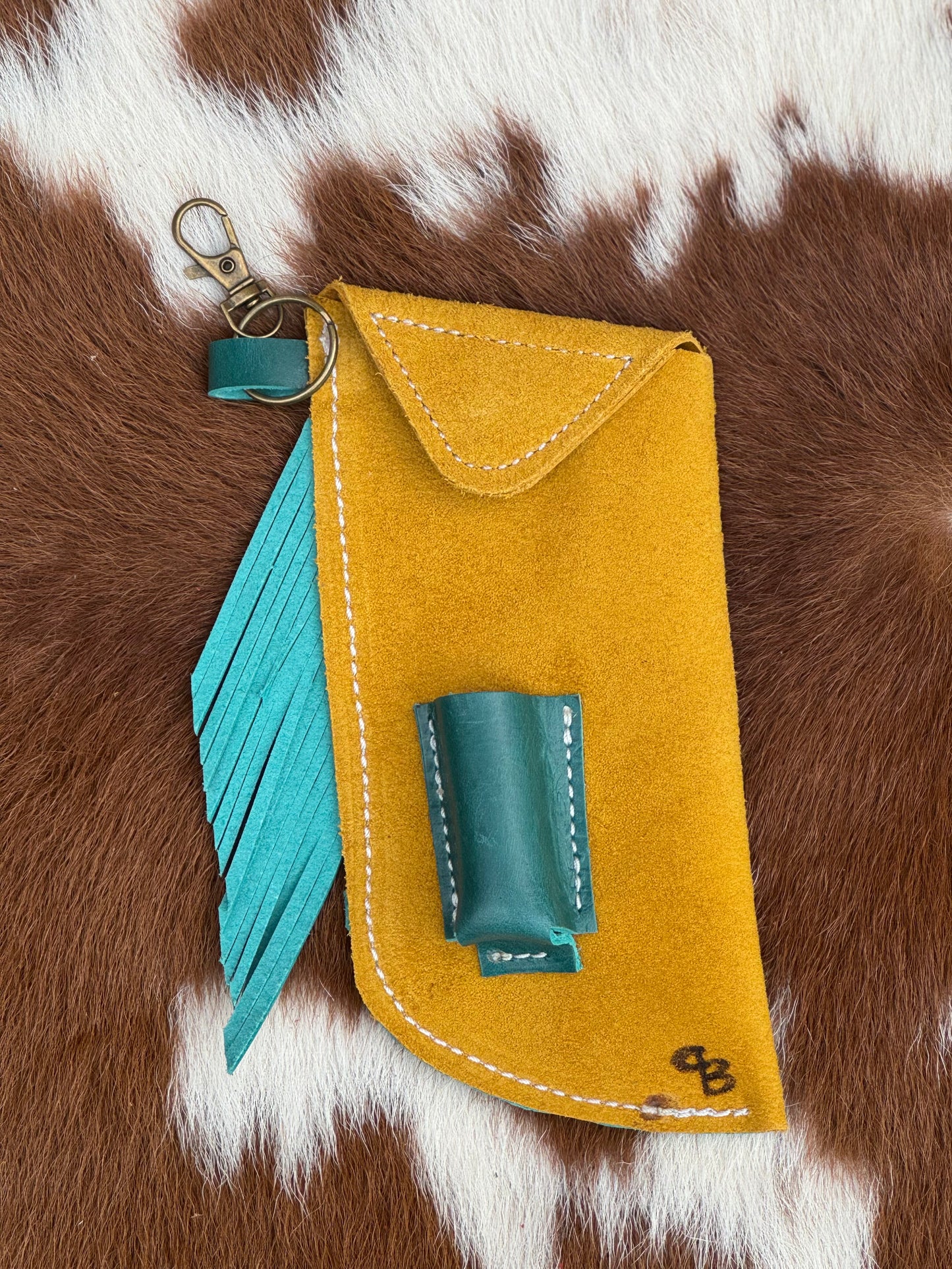 Chap-Stick Sunglass Holder Yellow & Turquoise