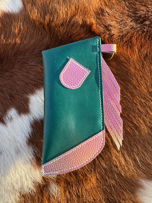 Chap-Stick Sunglass Holder Turquoise and Holographic