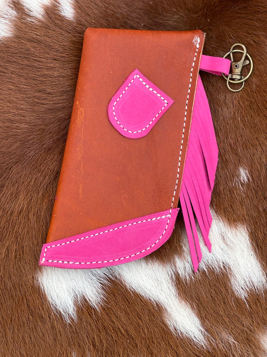 Chap-Stick Sunglass Holder Rust & Pink