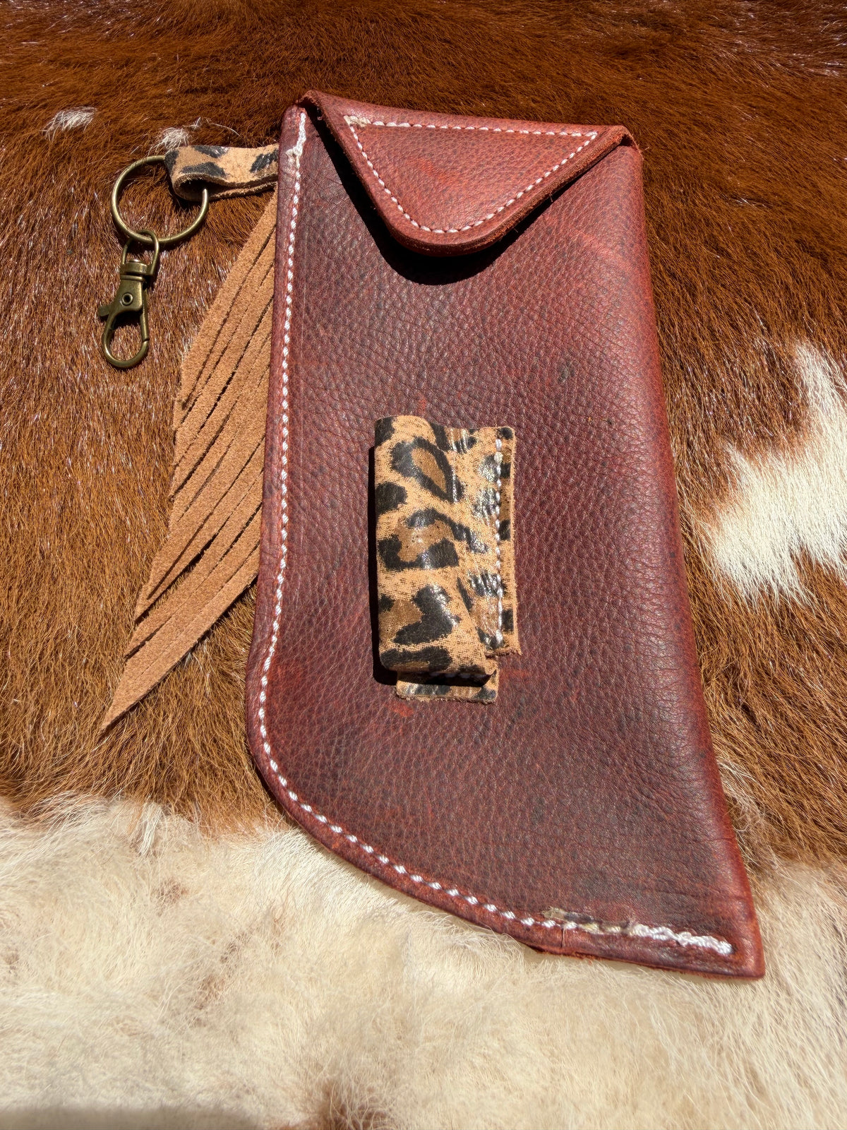 Tooled Mini Chap Ginger & Cheetah