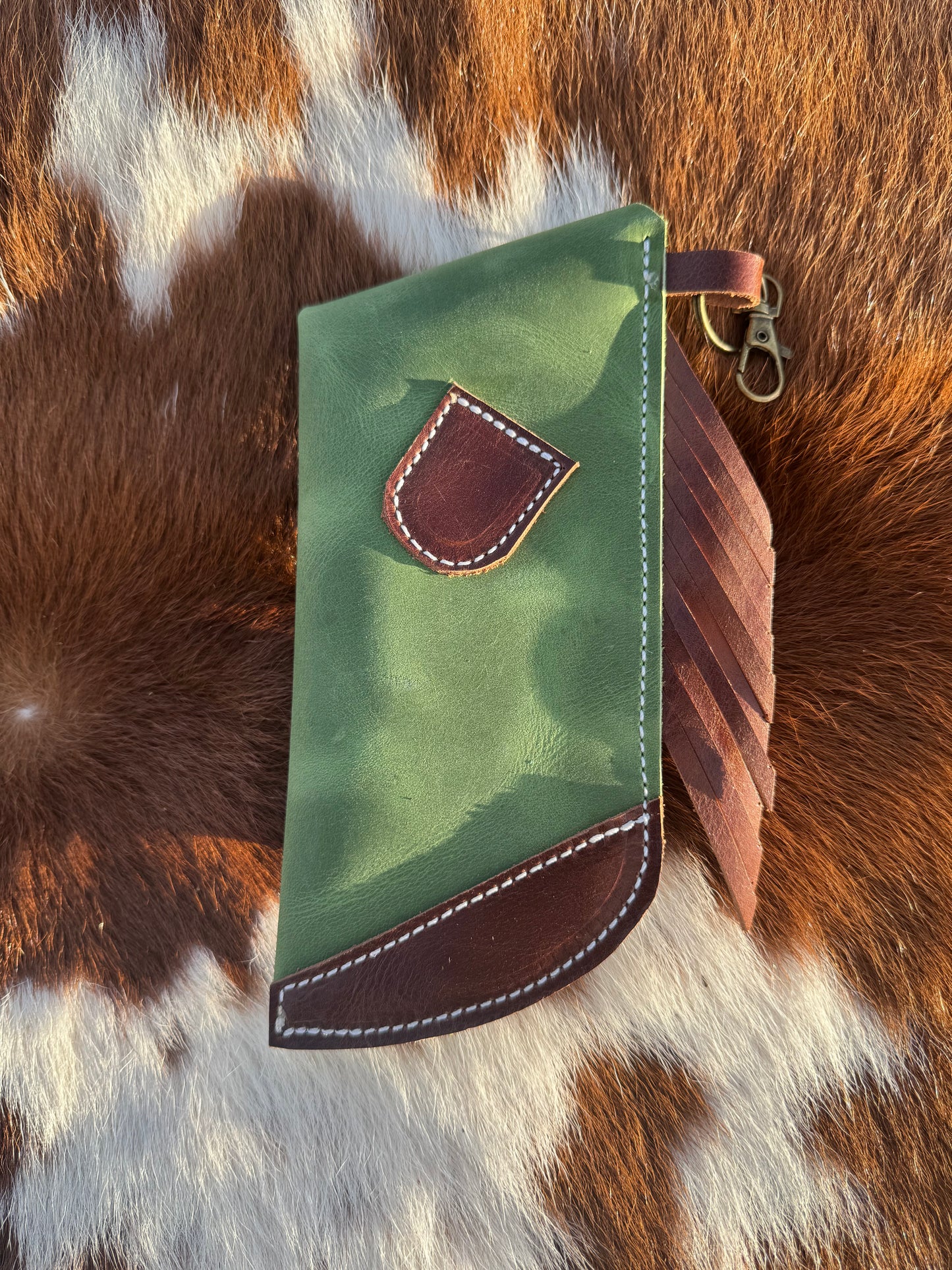 Chap-Stick Sunglass Holder Green & Brown