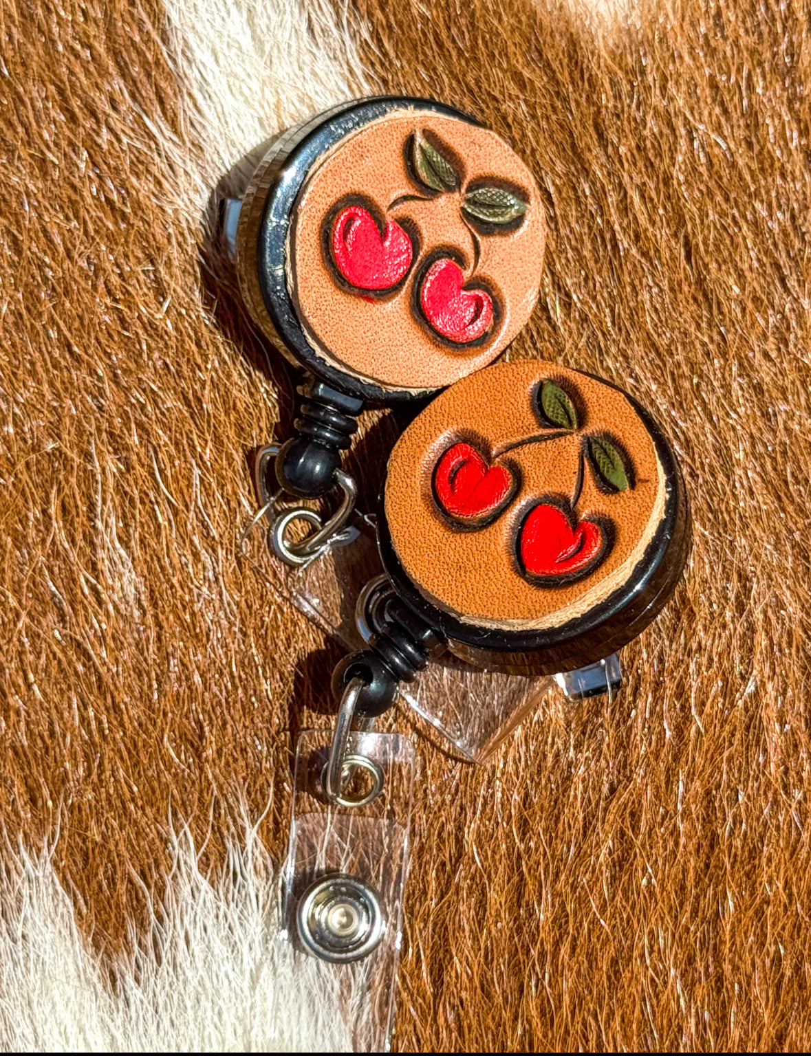 Little cherries badge reel