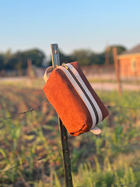 Brown Roughout Dopp Kit