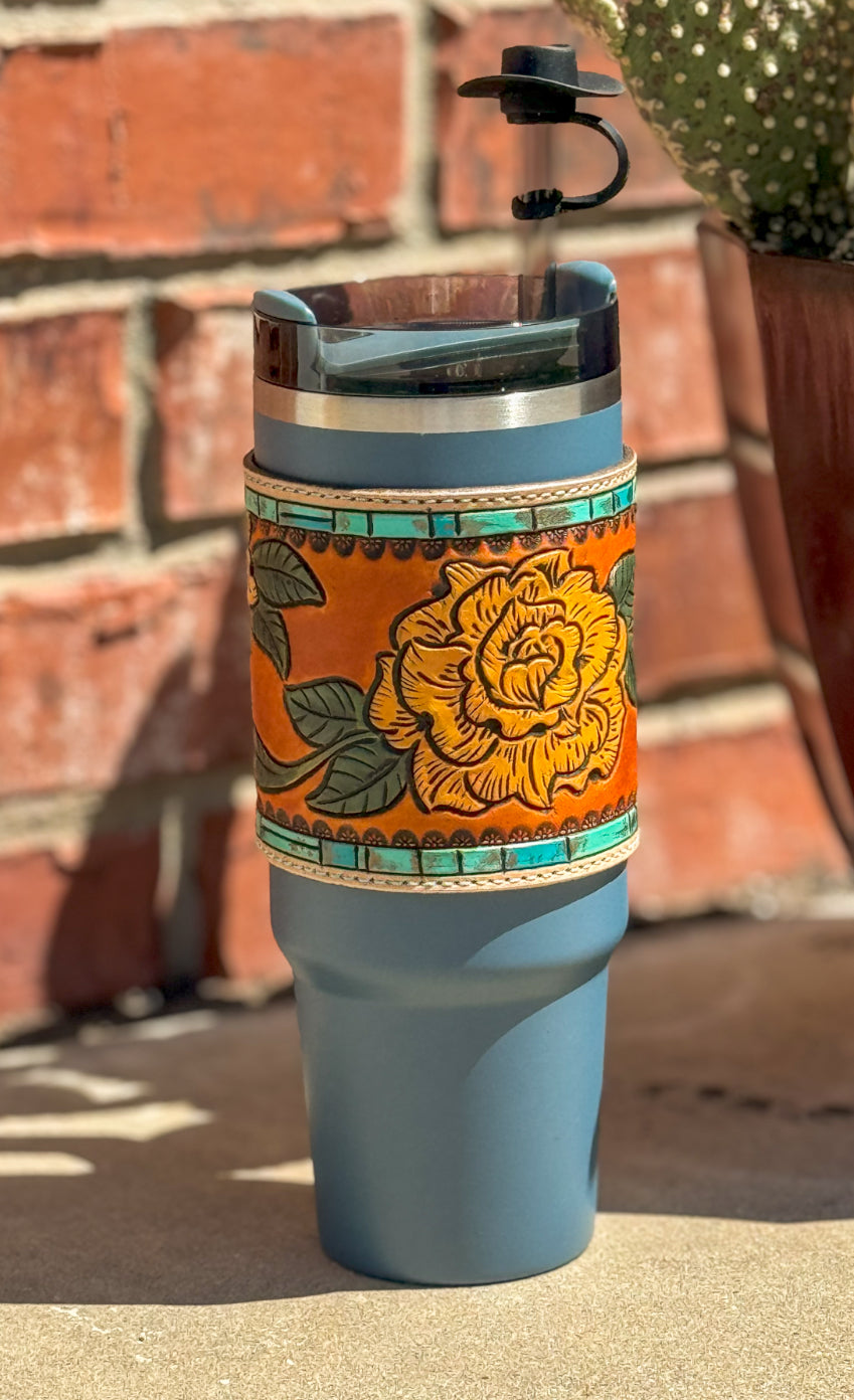 Yellow Rose 30 oz Tumbler Wrap