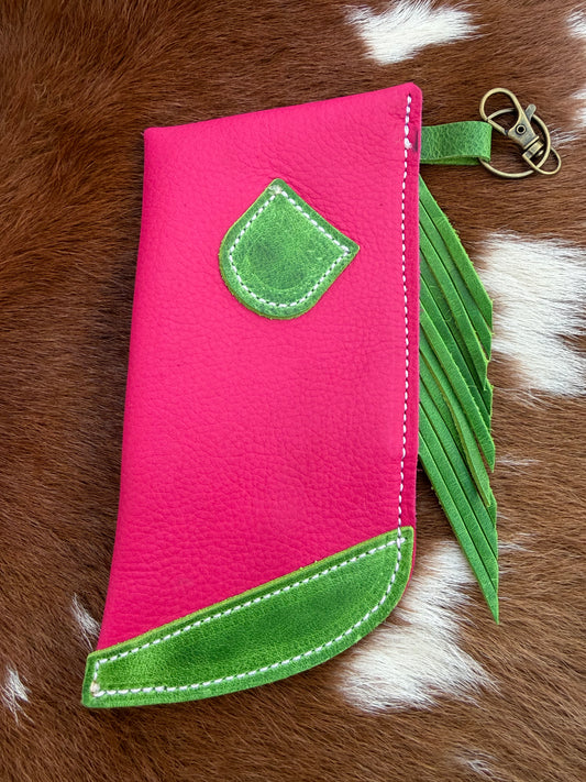 Chap-Stick Sunglass Holder pink & Green